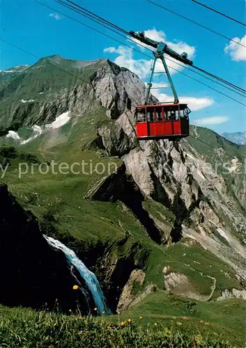 AK / Ansichtskarte  Seilbahn_Cable-Car_Telepherique Adelboden Berner Oberland Engstligen Wasserfall 