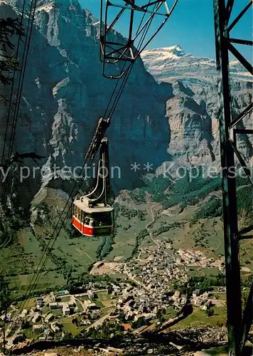 AK / Ansichtskarte  Seilbahn_Cable-Car_Telepherique Loeche les Bains Leukerbad 