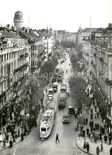 AK / Ansichtskarte  Strassenbahn Zuerich Bahnhofstrasse 