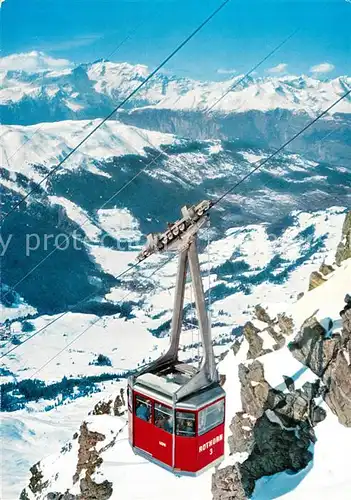 AK / Ansichtskarte  Seilbahn_Cable-Car_Telepherique Lenzerheide Valbella Parpaner Rothorn 