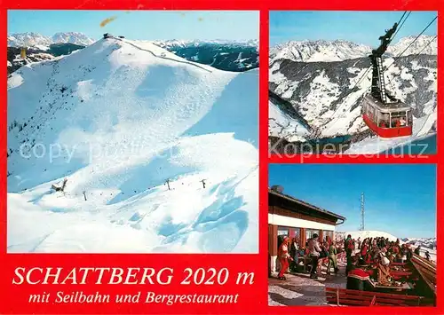 AK / Ansichtskarte  Seilbahn_Cable-Car_Telepherique Saalbach Schattberg 