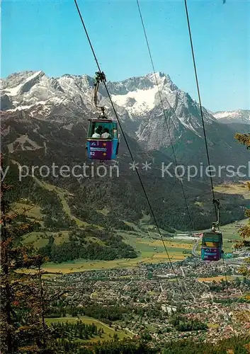 AK / Ansichtskarte 73810665 Seilbahn_Cable-Car_Telepherique Garmisch Partenkirchen 