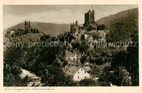 AK / Ansichtskarte  Manderscheid_Eifel Die Burgen Manderscheid Eifel