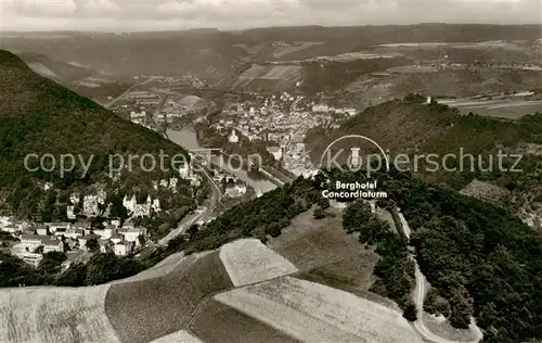 AK / Ansichtskarte  Bad_Ems_Lahn Berghotel Concordiaturm Fliegeraufnahme Bad_Ems_Lahn