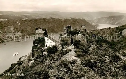 AK / Ansichtskarte  Kamp-Bornhofen_Rhein Ruinen Sterrenberg und Liebenstein 