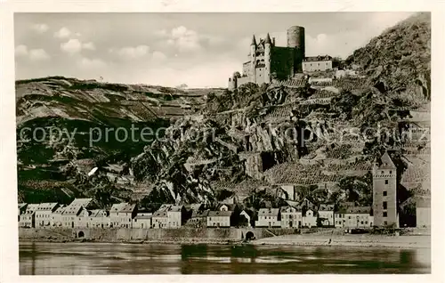 AK / Ansichtskarte St_Goarshausen_Rhein Burg Katz 