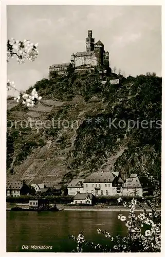 AK / Ansichtskarte  Braubach_Rhein mit der Marksburg Braubach Rhein