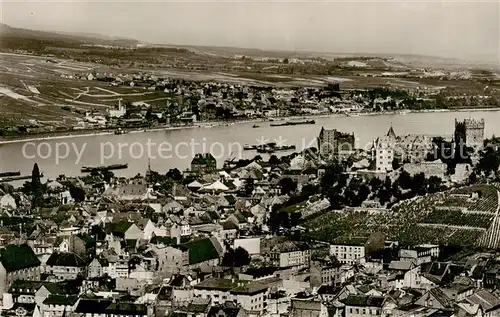 AK / Ansichtskarte  Bingen_Rhein Fliegeraufnahme Bingen Rhein