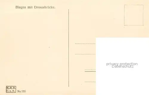 AK / Ansichtskarte  Bingen_Rhein Panorama mit Drususbruecke Bingen Rhein