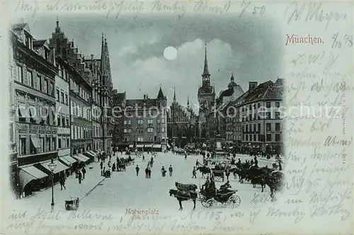 AK / Ansichtskarte  Muenchen Marienplatz Muenchen