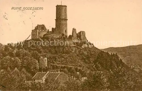 AK / Ansichtskarte  Godesberg_Bad Ruine Godesberg Godesberg_Bad