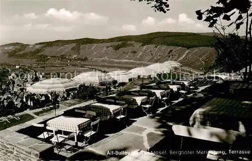 AK / Ansichtskarte 73810798 Alf_Bullay_Mosel Berghotel Marienburg Terrasse Alf_Bullay_Mosel