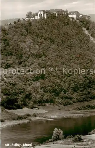 AK / Ansichtskarte 73810806 Alf_Bullay_Mosel Klosterruine Marienburg mit Berghotel und Jugendheim Alf_Bullay_Mosel