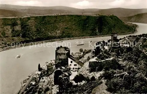 AK / Ansichtskarte  Kamp-Bornhofen_Rhein Die feindlichen Brueder Ruine Liebenstein und Sterrenberg 