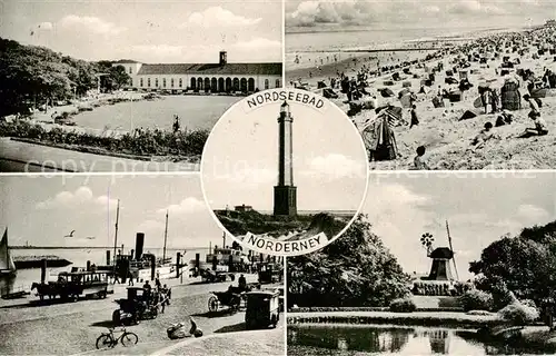 AK / Ansichtskarte  Norderney_Nordseebad Strand Promenade Leuchtturm Norderney_Nordseebad