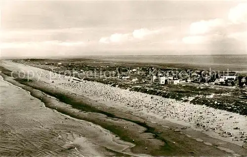 AK / Ansichtskarte  Juist_Nordseebad Strand Fliegeraufnahme Juist_Nordseebad