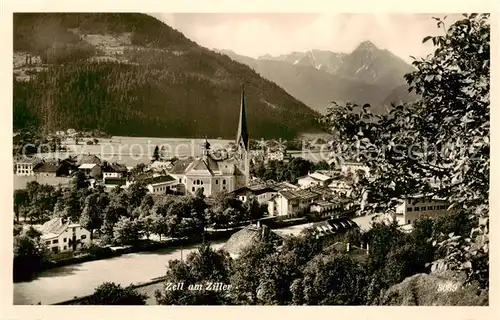 AK / Ansichtskarte  Zell_Ziller_Tirol_AT Ortsansicht mit Kirche Alpen 