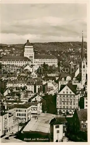 AK / Ansichtskarte Zuerich_ZH Stadtbild mit Universitaet Zuerich_ZH