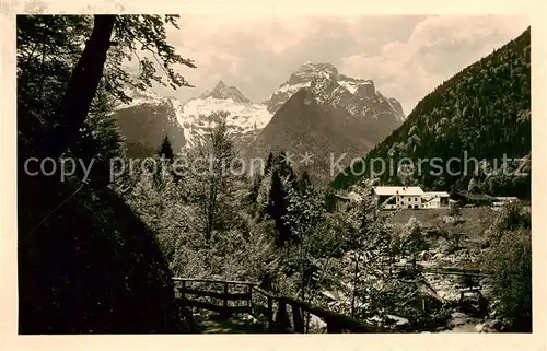 AK / Ansichtskarte 73810947 Lofer Teufelsteg gegen die Steinberge Lofer