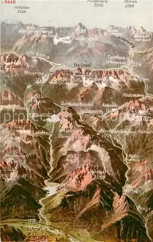 AK / Ansichtskarte  Toblach_Suedtirol_IT und Umgebung Panorama aus der Vogelperspektive 