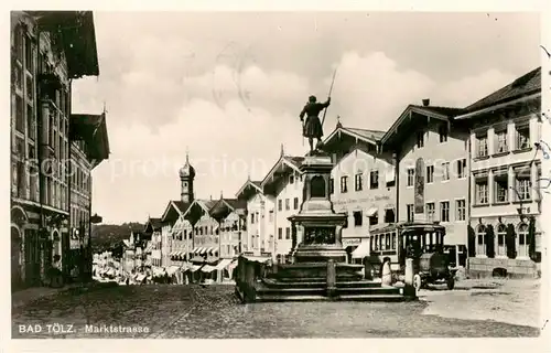 AK / Ansichtskarte  Bad_Toelz Marktplatz Brunnen Bad_Toelz