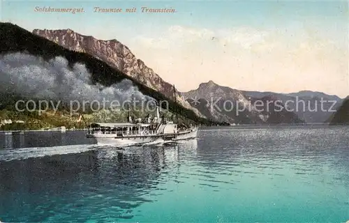 AK / Ansichtskarte  Traunsee_Traunstein_Gmunden_Salzkammergut_AT Fahrgastschiff 