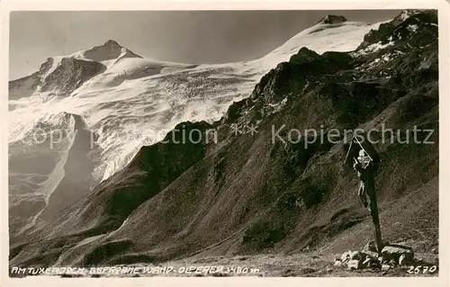 AK / Ansichtskarte 73810964 Tuxerjoch_Tirol_AT Bergwelt Gefrorene Wand Tuxer Kamm Zillertaler Alpen 