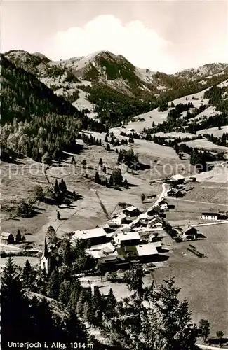 AK / Ansichtskarte 73810966 Unterjoch_Bad_Hindelang Panorama Blick gegen Spiesser Allgaeuer Alpen 