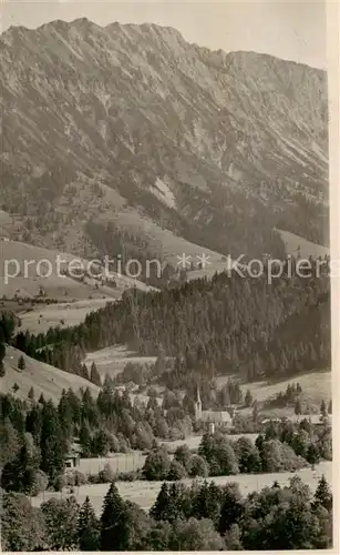 AK / Ansichtskarte 73810967 Unterjoch_Bad_Hindelang Landschaftspanorama Blick gegen Iseler Allgaeuer Alpen 