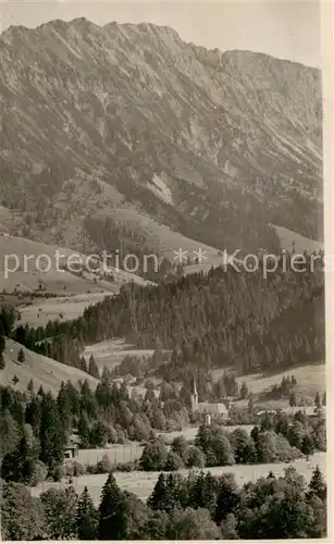 AK / Ansichtskarte  Unterjoch_Bad_Hindelang Landschaftspanorama Blick gegen Iseler Allgaeuer Alpen 