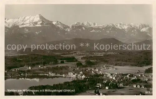 AK / Ansichtskarte  Velden__Woerthersee_AT Panorama Blick gegen Mittagskogel Karawanken 