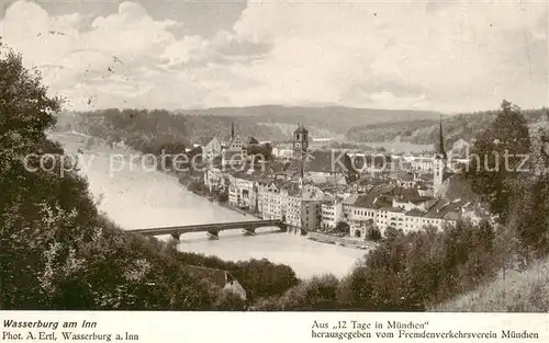 AK / Ansichtskarte  Wasserburg_Inn Panorama Aus 12 Tage in Muenchen Fremdenverkehrsverein Muenchen Wasserburg Inn