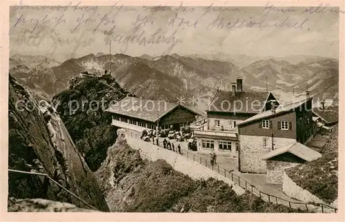 AK / Ansichtskarte  Bayrischzell Wendelsteinhaus Berghaus Alpen Fernsicht Bayrischzell