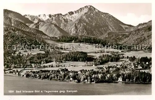 AK / Ansichtskarte  Bad_Wiessee Panorama Tegernsee gegen Kampen Tegernseer Berge Bad_Wiessee