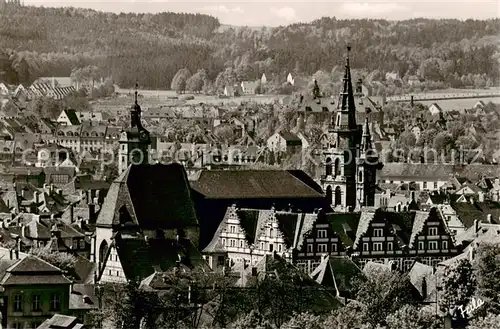 AK / Ansichtskarte 73811013 Ansbach_Mittelfranken Gumbertuskirche und Landgericht Ansbach Mittelfranken