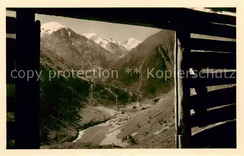 AK / Ansichtskarte  Vent__oetztal_Tirol_AT Durchblick ins Tal Bergsteigerdorf oetztaler Alpen 