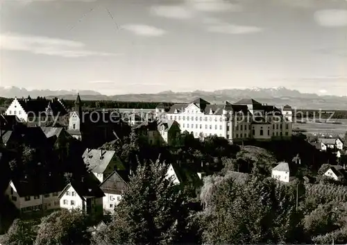 AK / Ansichtskarte 73811022 Tettnang Ansicht mit Schloss Blick gegen die Alpen Tettnang