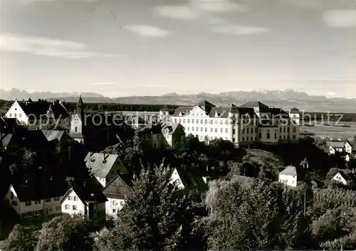 AK / Ansichtskarte  Tettnang Ansicht mit Schloss Blick gegen die Alpen Tettnang