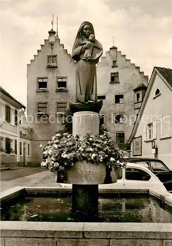 AK / Ansichtskarte  Tettnang Mariabrunnen mit Torschloss Tettnang