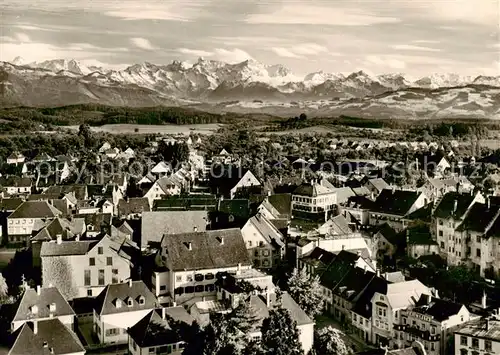 AK / Ansichtskarte  Tettnang Panorama Blick vom Kirchturm gegen die Alpen Tettnang