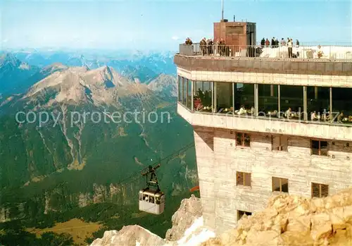 AK / Ansichtskarte  Seilbahn_Cable-Car_Telepherique Zugspitze Gipfelrestourant 