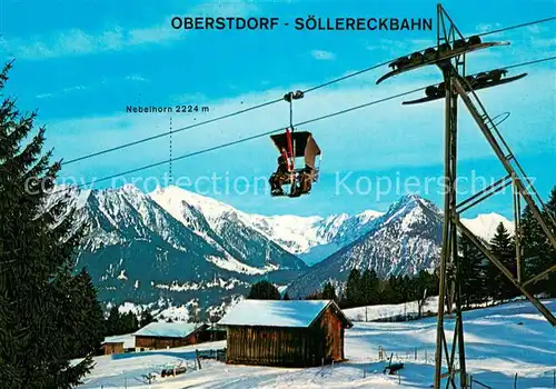 AK / Ansichtskarte 73811053 Sessellift_Chairlift_Telesiege Obersdorf Allgaeu  