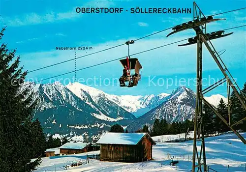 AK / Ansichtskarte  Sessellift_Chairlift_Telesiege Obersdorf Allgaeu  