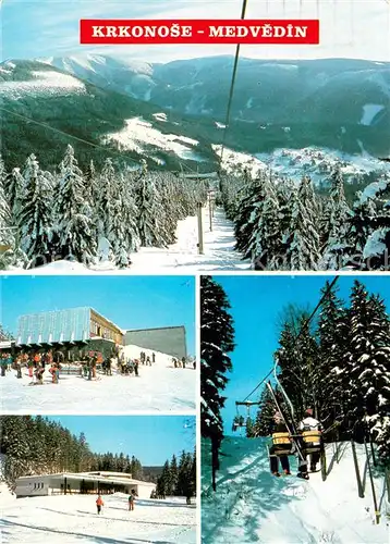 AK / Ansichtskarte  Sessellift_Chairlift_Telesiege Krkonose Medvedin  