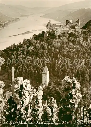 AK / Ansichtskarte  Bacharach_Rhein Burg Stahleck Fliegeraufnahme Bacharach Rhein