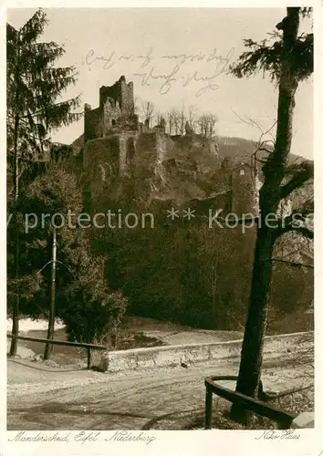 AK / Ansichtskarte  Manderscheid_Eifel Niederburg Manderscheid Eifel