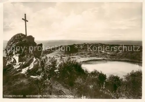 AK / Ansichtskarte  Manderscheid_Eifel Mosenberg Kratersee Windsborn Manderscheid Eifel