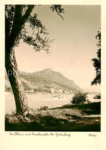 AK / Ansichtskarte  Bad_Godesberg Der Rhein mit Drachenfels  Bad_Godesberg