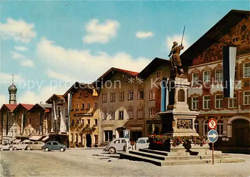 AK / Ansichtskarte  Bad_Toelz Obermarkt mit Winzerer Denkmal Bad_Toelz