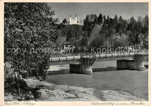 AK / Ansichtskarte  Bad_Toelz Calvarienberg und neue Bruecke Bad_Toelz